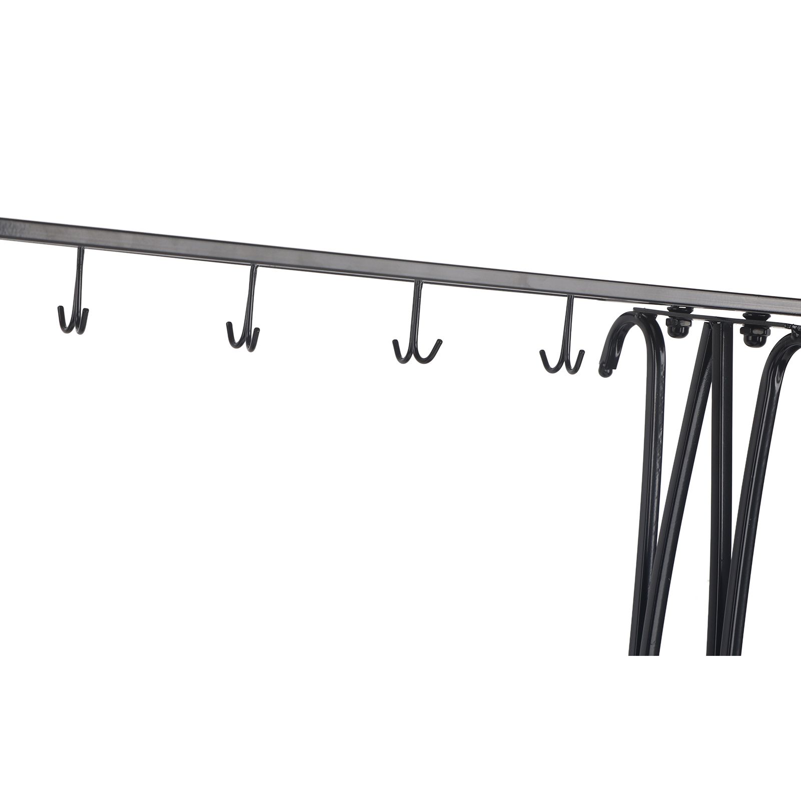 Umbrella Storage Rack Iron with Drip Tray 10 Holes 8 Hooks Umbrella Rack Stand for Home Hotel Lobby Black - Image 8