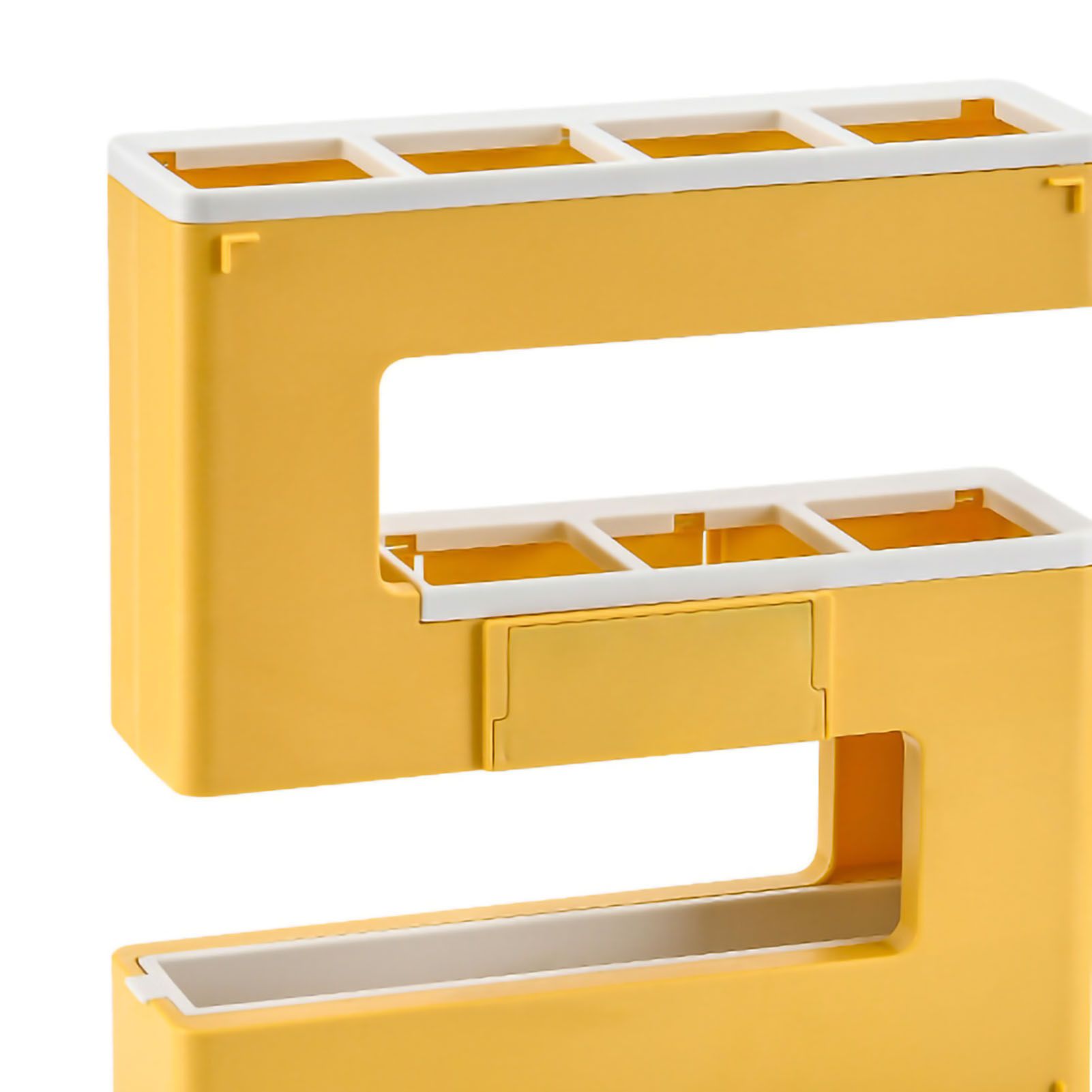 Umbrella Rack Detachable Drainable Cute Number Shape PS Material Wall Mounted Umbrella Holder for Home Yellow - Image 5