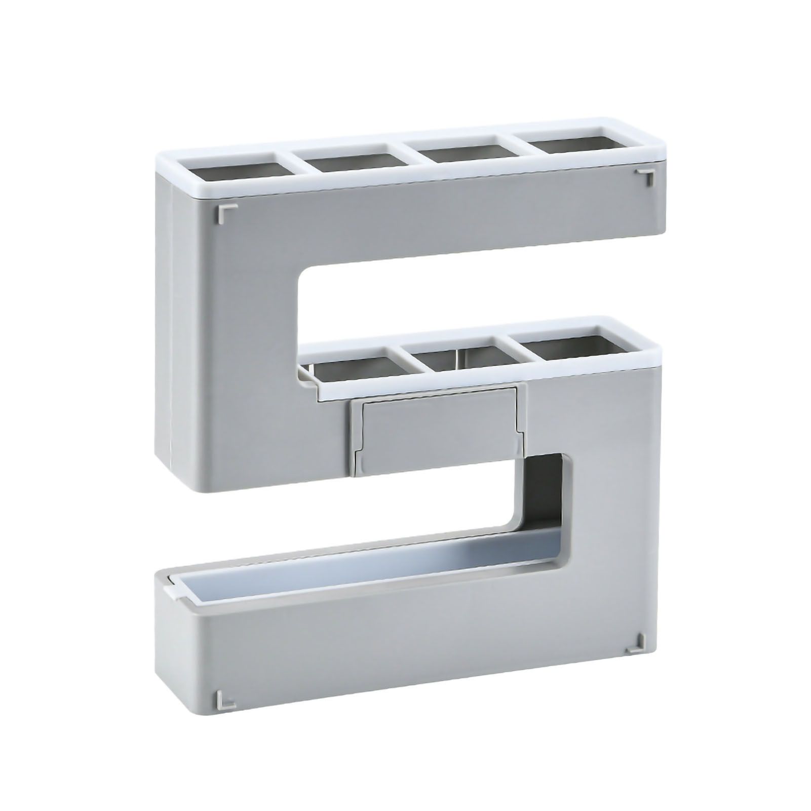 Umbrella Rack Detachable Drainable Cute Number Shape PS Material Wall Mounted Umbrella Holder for Home Grey - Image 1
