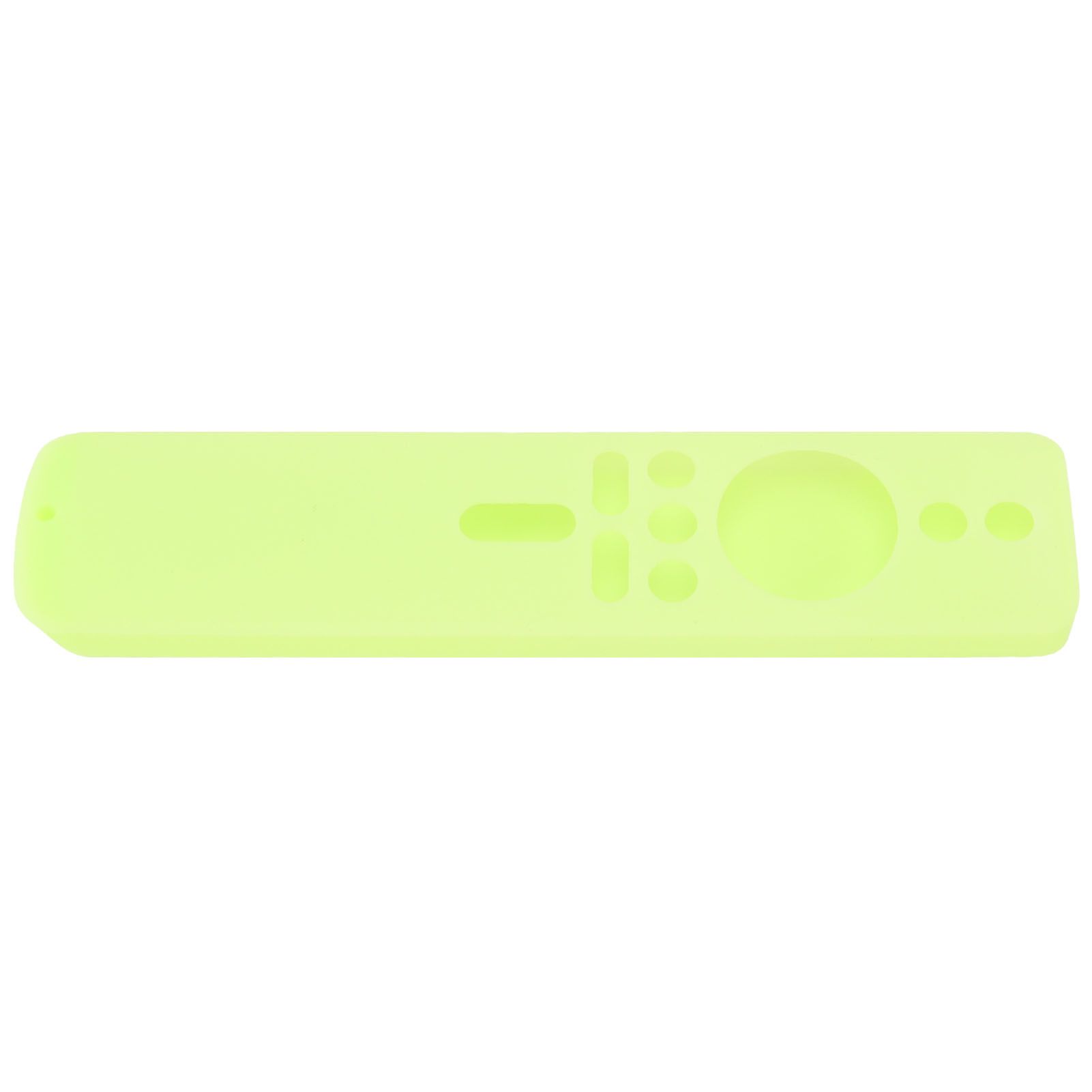 Silicone Protective Cover for Xiaomi TV Stick 4K Anti Slip Remote Control Case with Lanyard Fluorescent Green - Image 3
