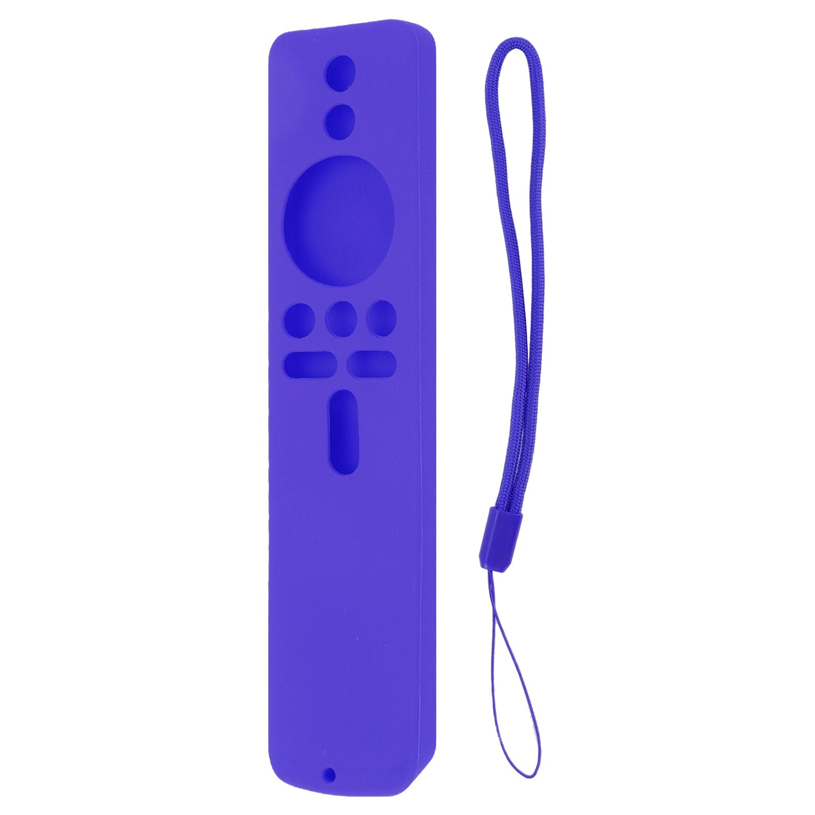 Silicone Protective Cover for Xiaomi TV Stick 4K Anti Slip Remote Control Case with Lanyard Purple - Image 1