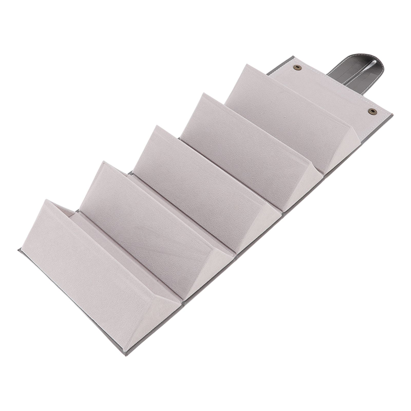 Sunglasses Organizer Case Multifunctional Multiple Slots PU Leather Travel Glasses Case Storage for Glasses Jewelry Gray - Image 2