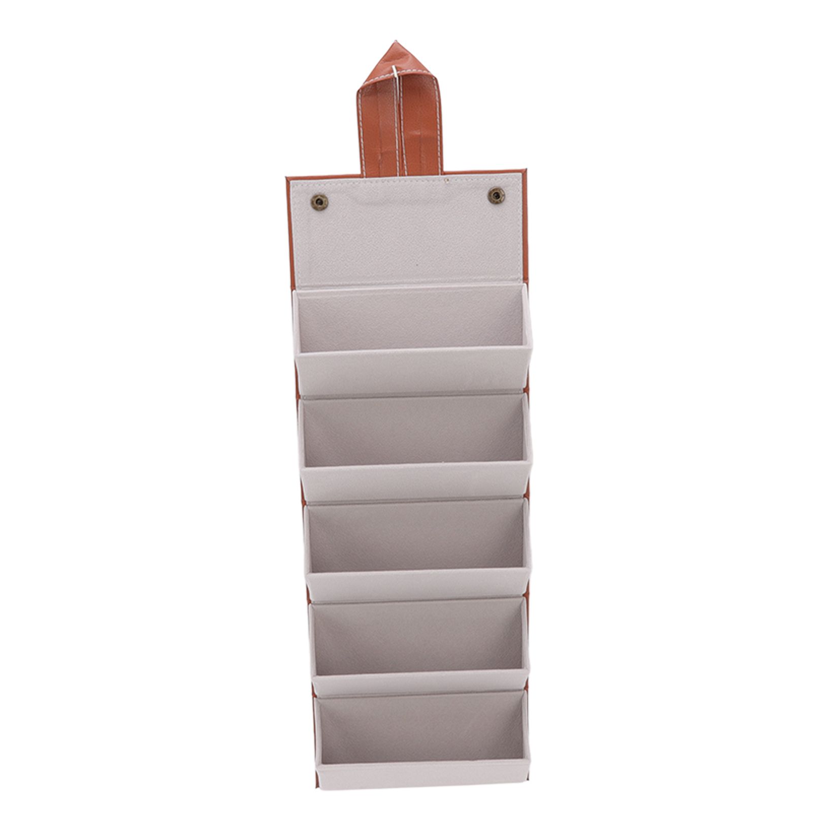 Sunglasses Organizer Case Multifunctional Multiple Slots PU Leather Travel Glasses Case Storage for Glasses Jewelry Brown - Image 1