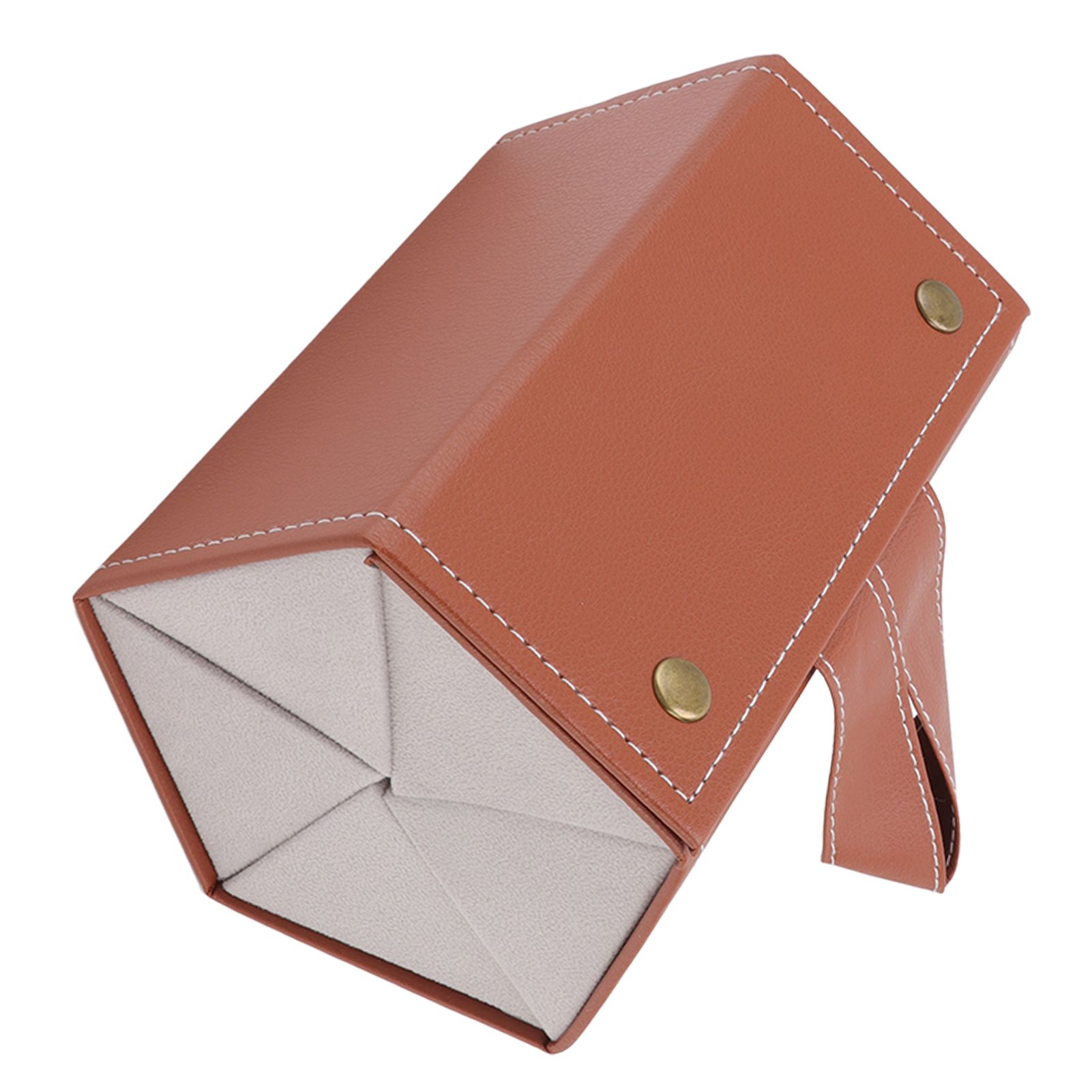 Sunglasses Organizer Case Multifunctional Multiple Slots PU Leather Travel Glasses Case Storage for Glasses Jewelry Brown - Image 6