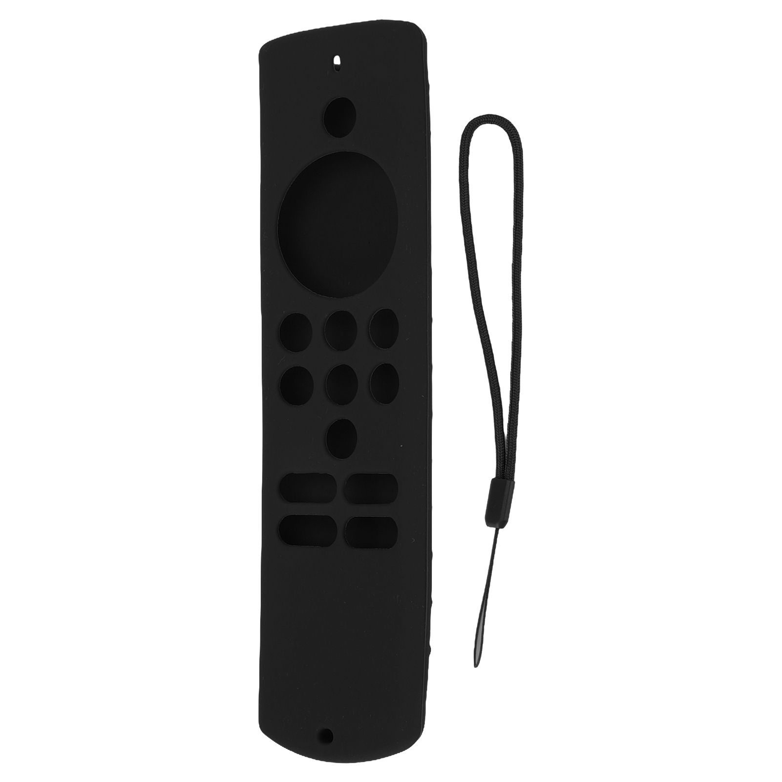 Remote Control Cover Silicone Soft Anti Slip Shockproof Protective Remote Sleeve With Lanyard for Fire TV Stick Lite Black - Image 1