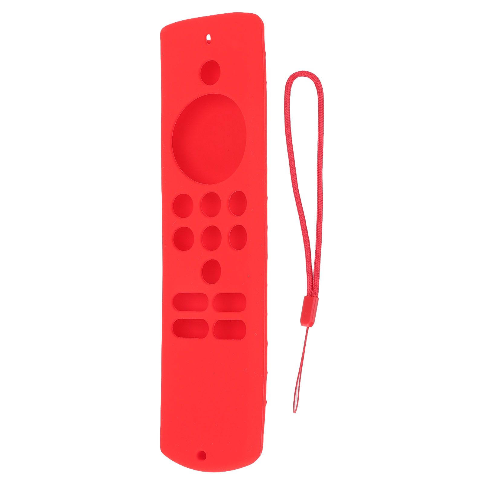 Remote Control Cover Silicone Soft Anti Slip Shockproof Protective Remote Sleeve With Lanyard for Fire TV Stick Lite Red - Image 1