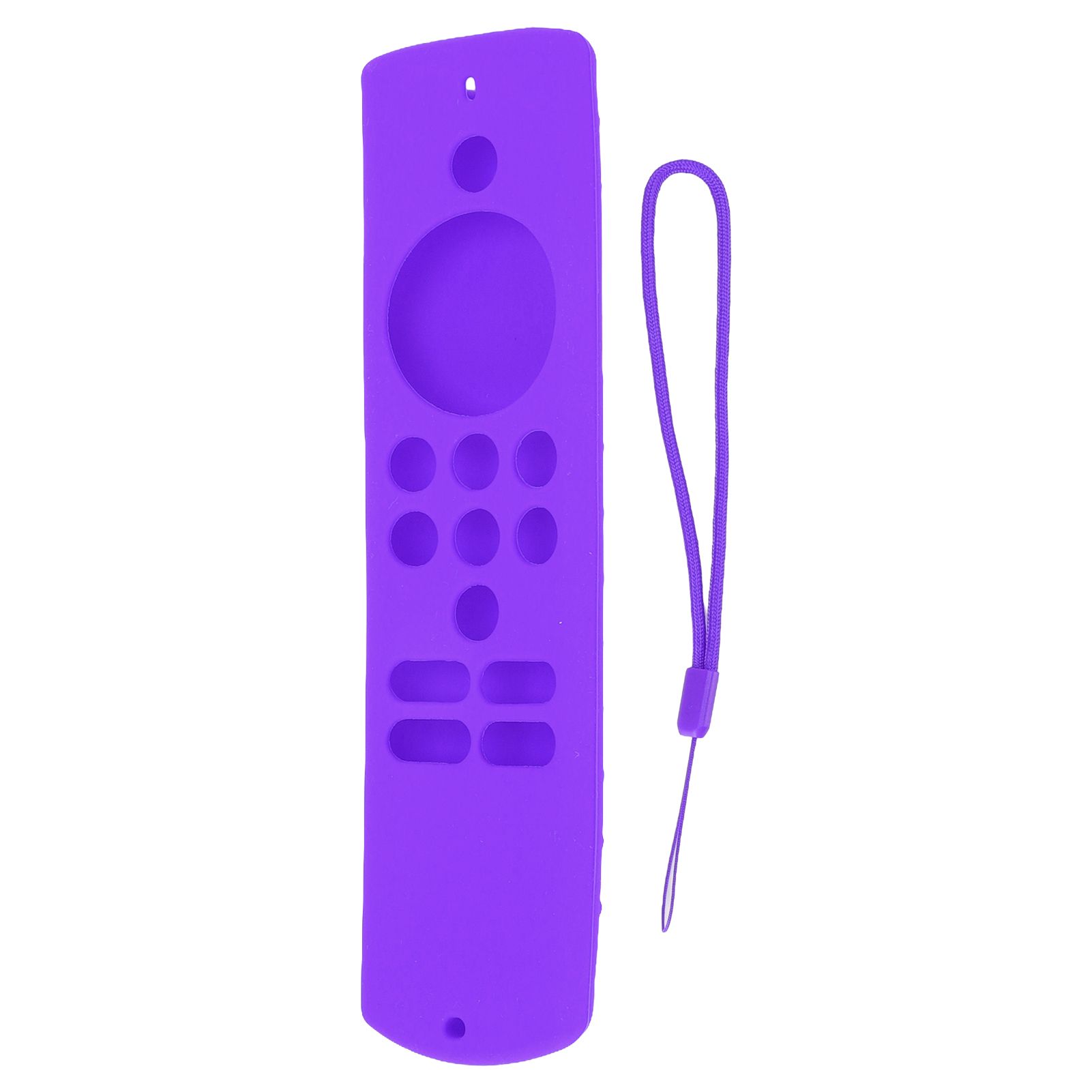 Remote Control Cover Silicone Soft Anti Slip Shockproof Protective Remote Sleeve With Lanyard for Fire TV Stick Lite Purple - Image 1