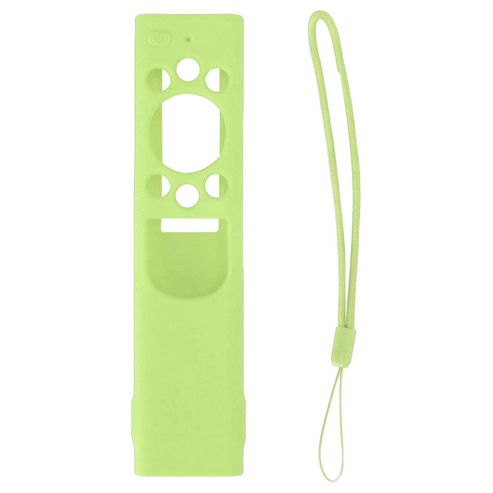 Anti Drop Remote Control Silicone Protective Cover Solar Cell Remote Control Replacement Cover for Samsung TM2180EcoBN59 Luminous Green - Image 1