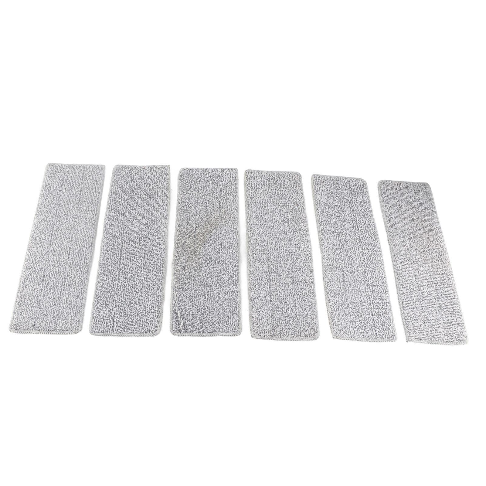 Floor Mop Dry Wet Dual Use Microfiber Free Hand Washing Flat Cleaning Tile Mop for Home Use Blue 6 Piece of Pads - Image 1