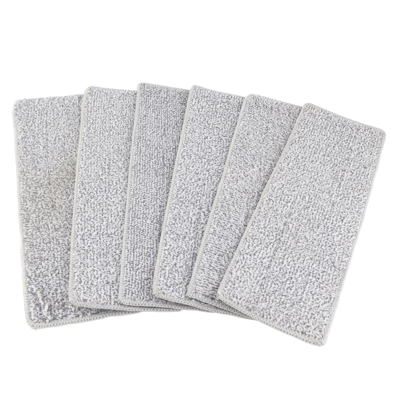 Floor Mop Dry Wet Dual Use Microfiber Free Hand Washing Flat Cleaning Tile Mop for Home Use Blue 6 Piece of Pads - Image 3
