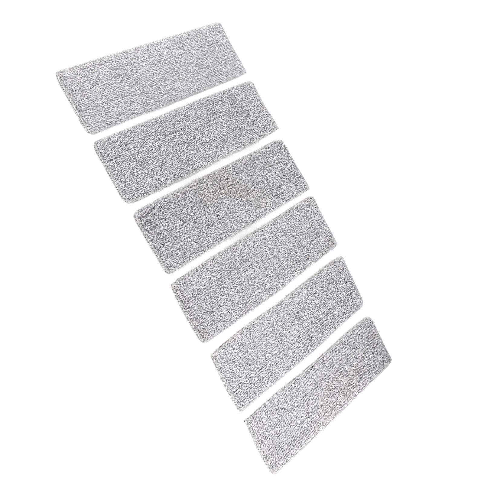 Floor Mop Dry Wet Dual Use Microfiber Free Hand Washing Flat Cleaning Tile Mop for Home Use Blue 6 Piece of Pads - Image 4