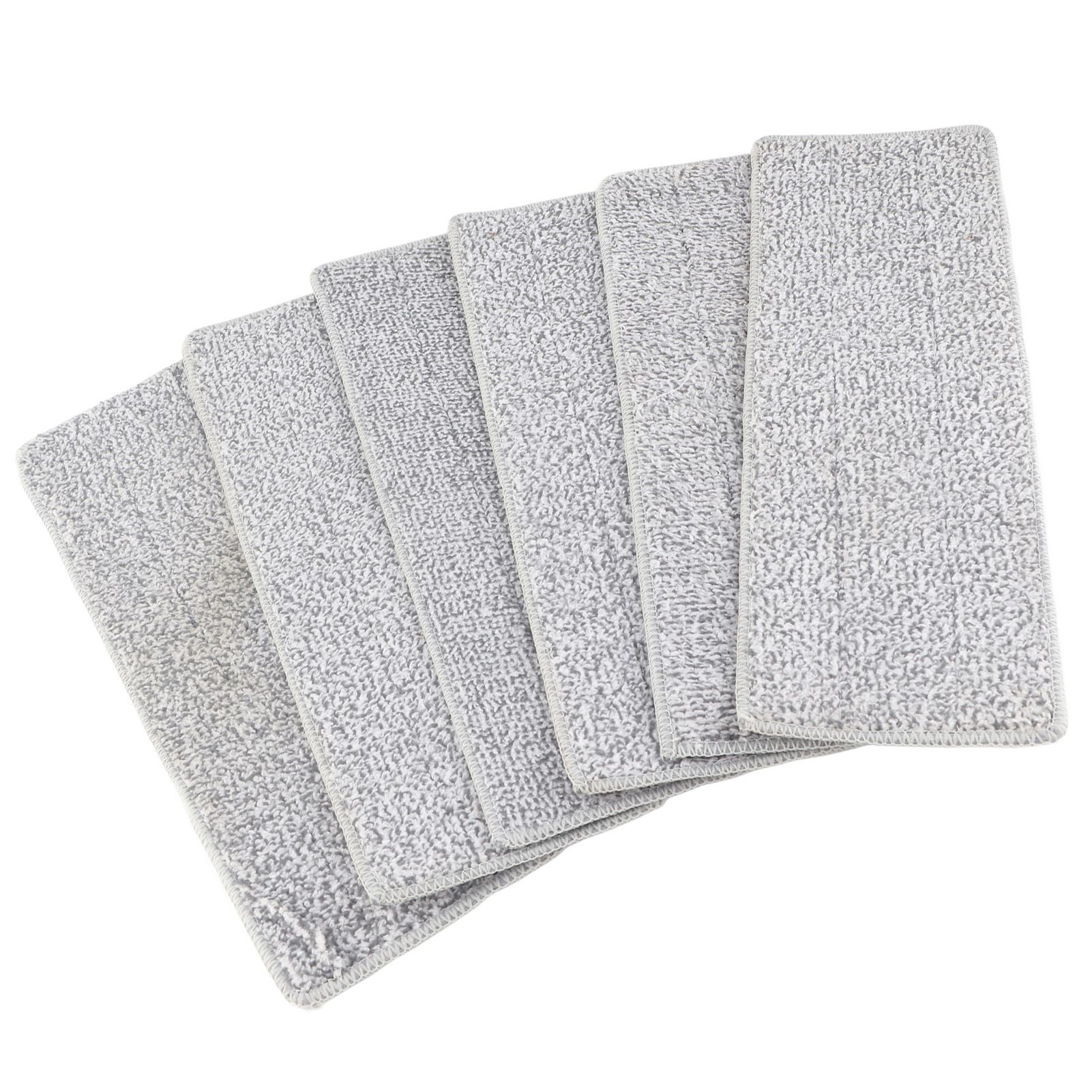 Floor Mop Dry Wet Dual Use Microfiber Free Hand Washing Flat Cleaning Tile Mop for Home Use Blue 6 Piece of Pads - Image 6