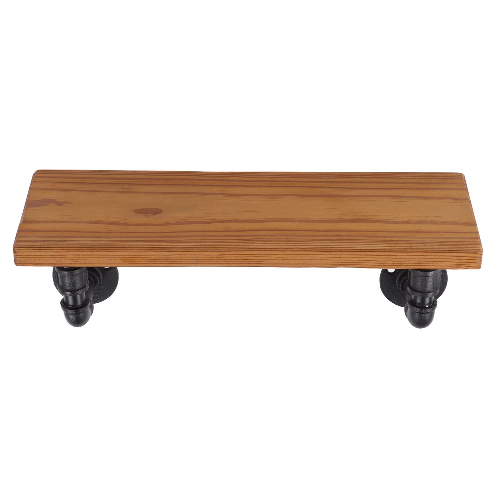 Wall Mounted Shelf Solid Wood Board Wrought Iron Pipe Retro Floating Shelves Wall Shelf for Home Bar Monolayer - Image 5