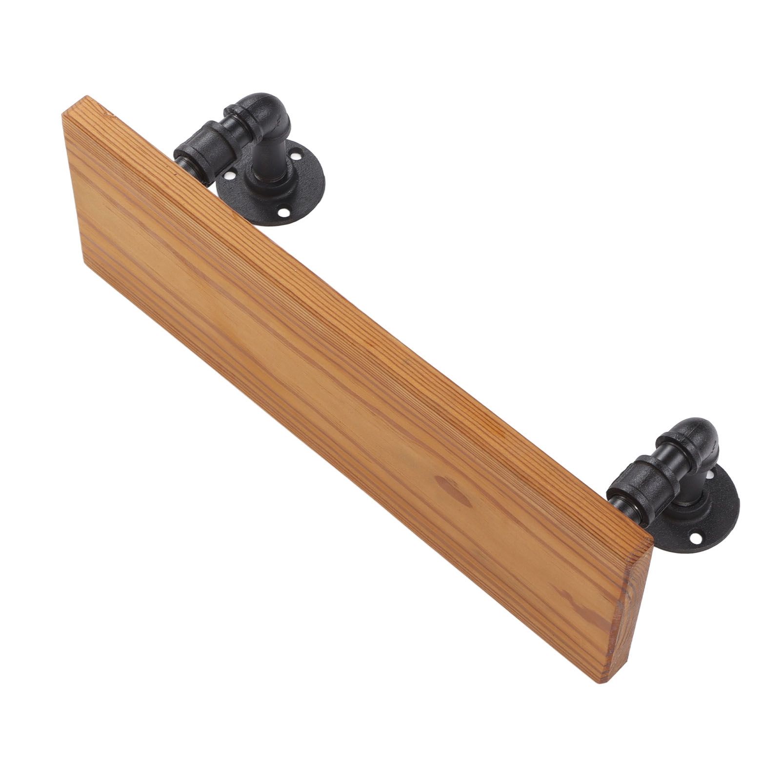 Wall Mounted Shelf Solid Wood Board Wrought Iron Pipe Retro Floating Shelves Wall Shelf for Home Bar Monolayer - Image 7