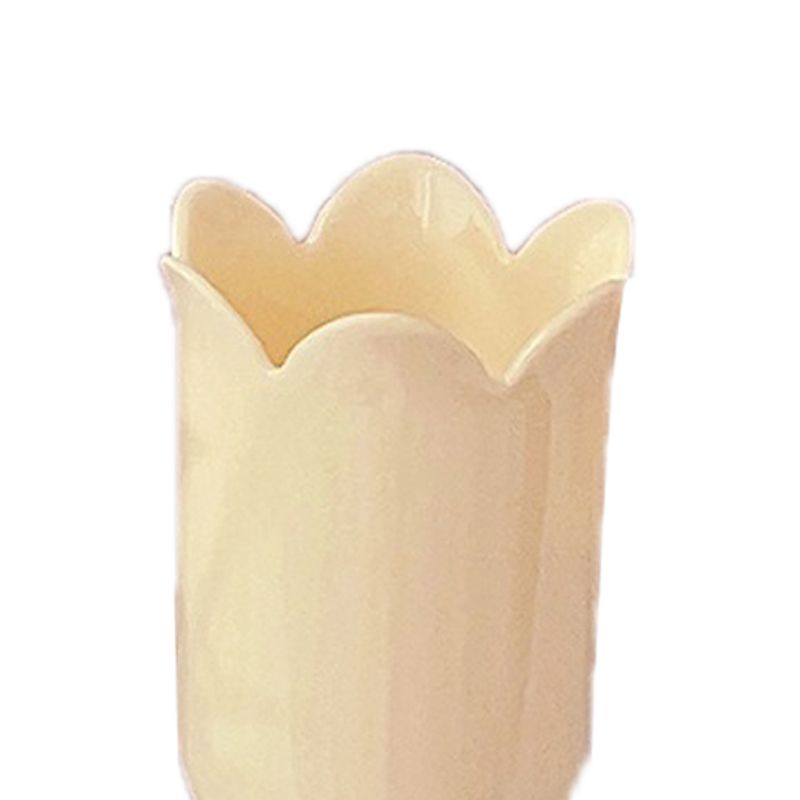 Pen Holder Tulip Shape Innovative Vintage Photo Props Large Capacity Pencil Holder for Office Study Room Home Yellow - Image 2