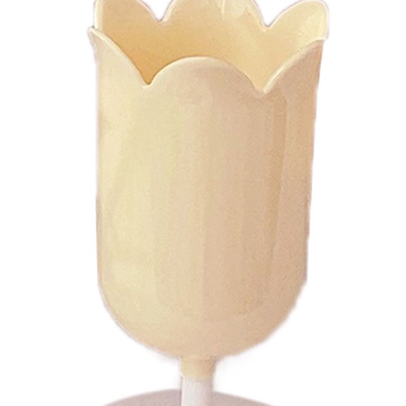 Pen Holder Tulip Shape Innovative Vintage Photo Props Large Capacity Pencil Holder for Office Study Room Home Yellow - Image 3