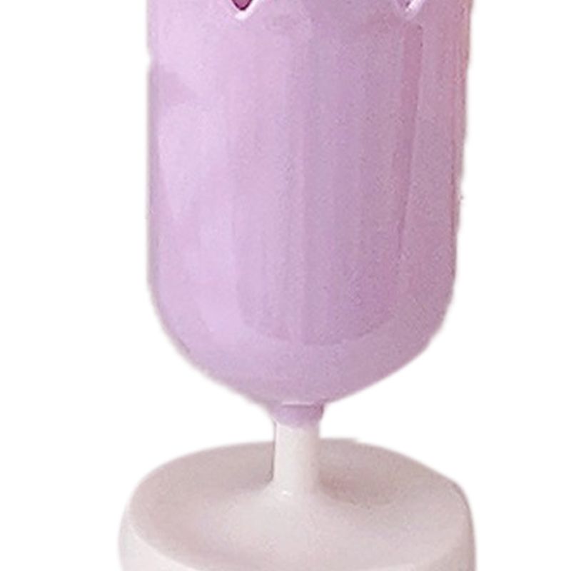 Pen Holder Tulip Shape Innovative Vintage Photo Props Large Capacity Pencil Holder for Office Study Room Home Purple - Image 3