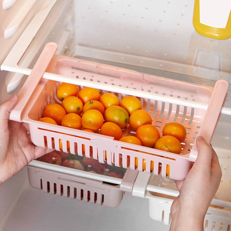 Fridge Drawer Organizer Retractable Multifunction Space Saving Refrigerator Storage Box Light Blue 20.5x16.4x7.6cm / 8.1x6.5x3.0in - Image 5