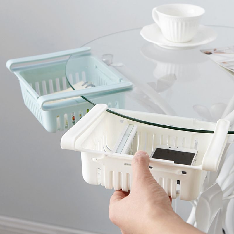 Fridge Drawer Organizer Retractable Multifunction Space Saving Refrigerator Storage Box Light Blue 20.5x16.4x7.6cm / 8.1x6.5x3.0in - Image 6