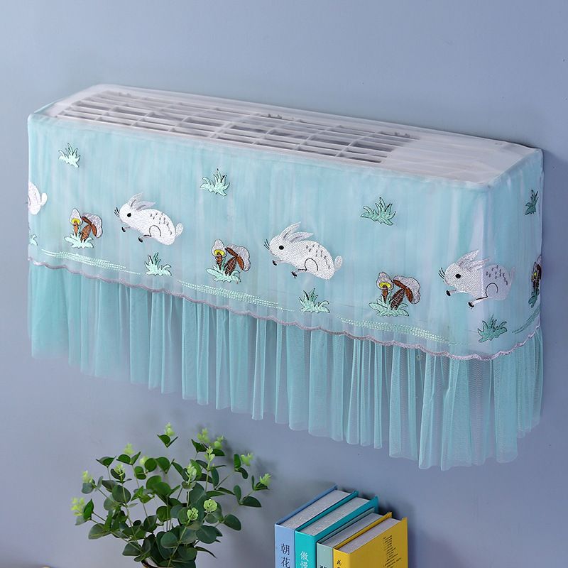 1.5P Air Conditioner Dust Cover Dustproof Wall Mounted Air Conditioner Protective Case Home Decorative Dust Cover White Mushroom Rabbit 1.5P‑2P Within 94cm/37in - Image 1