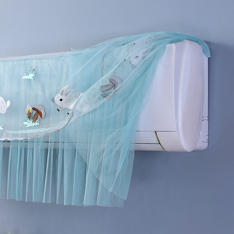 1.5P Air Conditioner Dust Cover Dustproof Wall Mounted Air Conditioner Protective Case Home Decorative Dust Cover White Mushroom Rabbit 1.5P‑2P Within 94cm/37in - Image 2