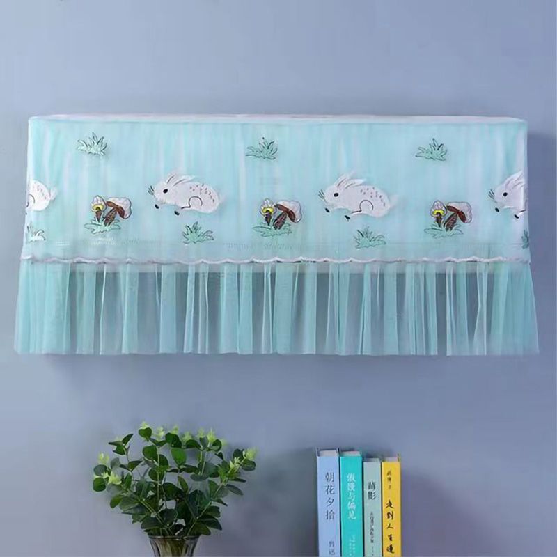1.5P Air Conditioner Dust Cover Dustproof Wall Mounted Air Conditioner Protective Case Home Decorative Dust Cover White Mushroom Rabbit 1.5P‑2P Within 94cm/37in - Image 4