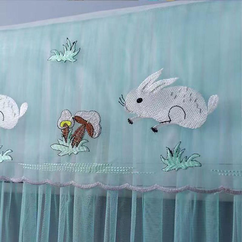 1.5P Air Conditioner Dust Cover Dustproof Wall Mounted Air Conditioner Protective Case Home Decorative Dust Cover White Mushroom Rabbit 1.5P‑2P Within 94cm/37in - Image 5