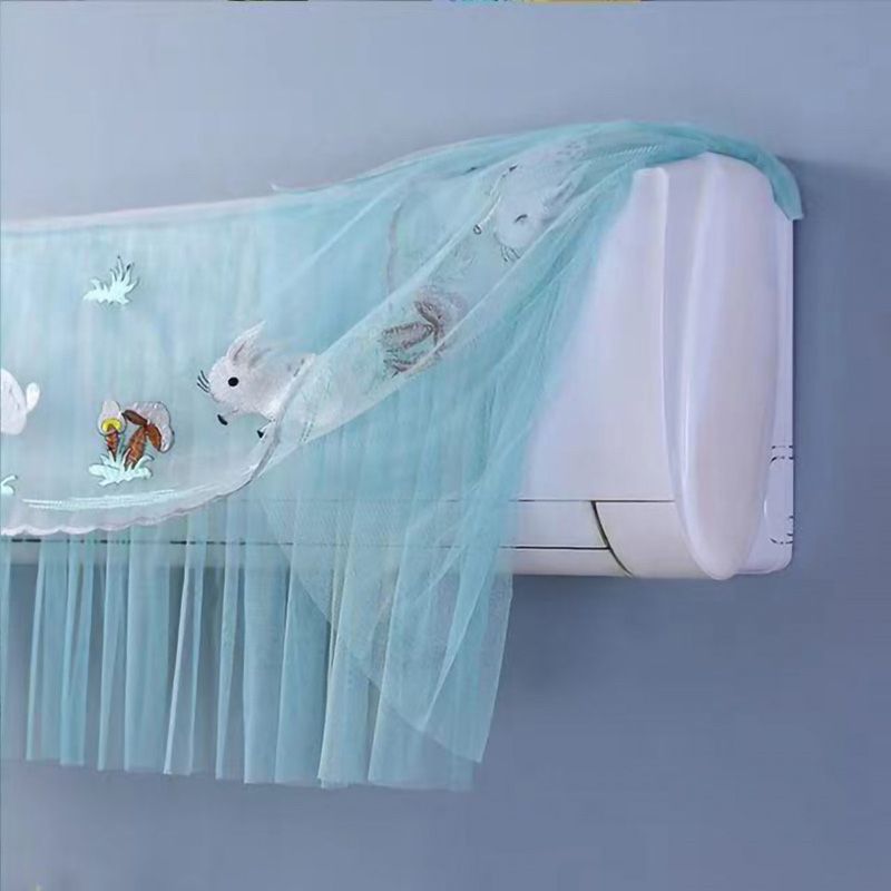 1.5P Air Conditioner Dust Cover Dustproof Wall Mounted Air Conditioner Protective Case Home Decorative Dust Cover White Mushroom Rabbit 1.5P‑2P Within 94cm/37in - Image 6