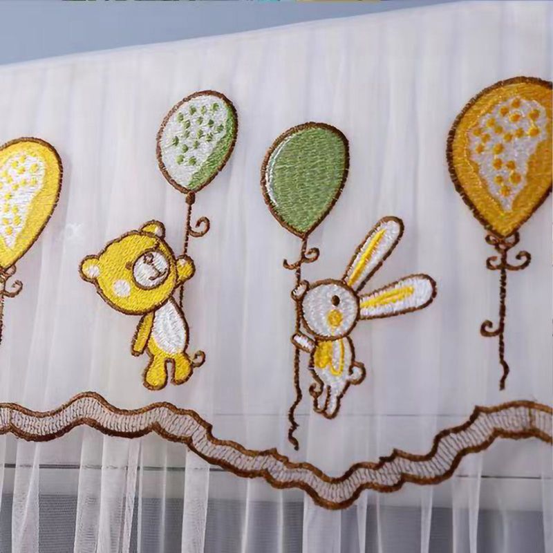 1.5P Air Conditioner Dust Cover Dustproof Wall Mounted Air Conditioner Protective Case Home Decorative Dust Cover Bear Rabbit Green Yellow Balloons 1.5P‑2P Within 94cm/37in - Image 5