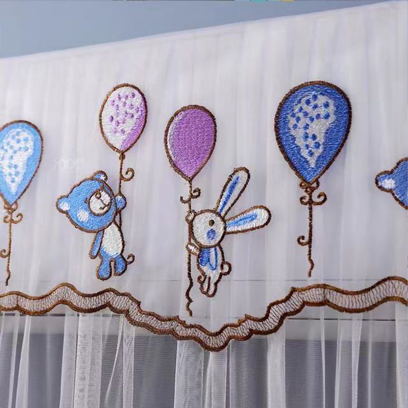 1.5P Air Conditioner Dust Cover Dustproof Wall Mounted Air Conditioner Protective Case Home Decorative Dust Cover Bear Rabbit Purple Blue Balloons 1.5P‑2P Within 94cm/37in - Image 4