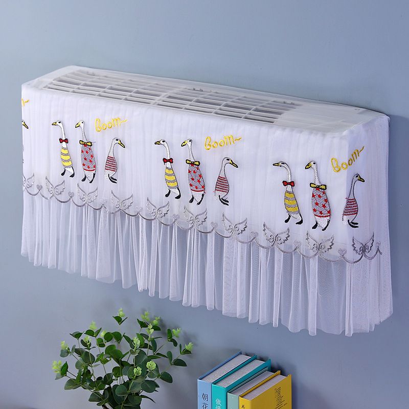 1.5P Air Conditioner Dust Cover Dustproof Wall Mounted Air Conditioner Protective Case Home Decorative Dust Cover Yellow English Duck 1.5P‑2P Within 94cm/37in - Image 1