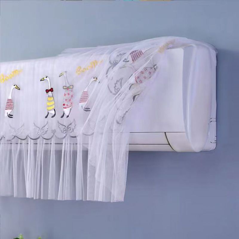1.5P Air Conditioner Dust Cover Dustproof Wall Mounted Air Conditioner Protective Case Home Decorative Dust Cover Yellow English Duck 1.5P‑2P Within 94cm/37in - Image 5