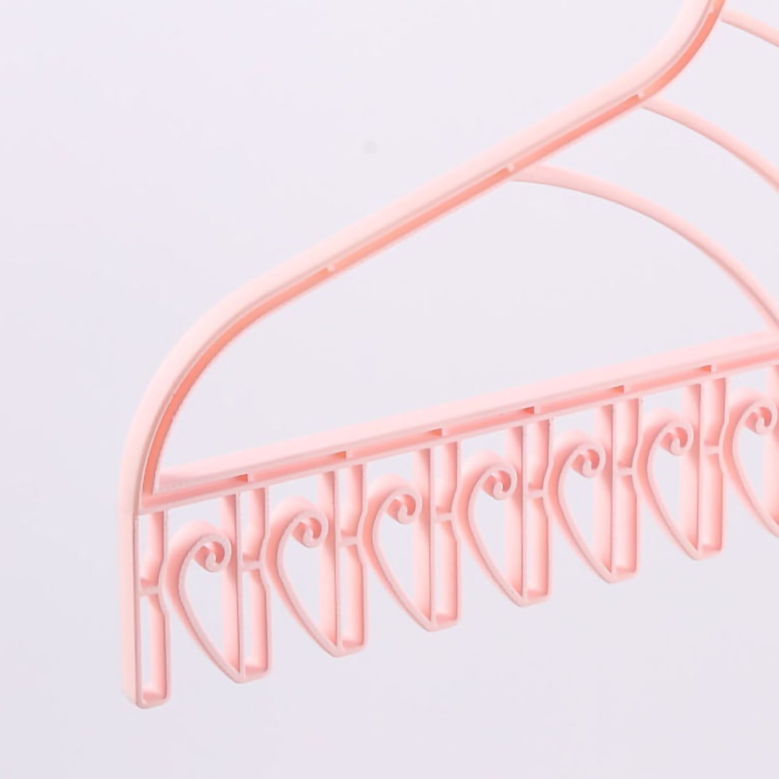 Multifunctional Clothes Drying Rack Plastic Seamless Wrinkle Free Clothes Hanger with V Shaped Clip Hook for Bra Socks Pink - Image 5
