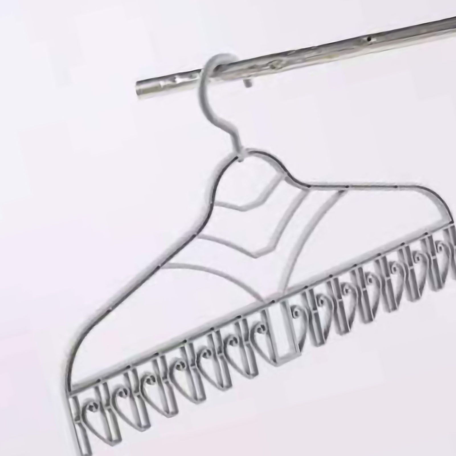Multifunctional Clothes Drying Rack Plastic Seamless Wrinkle Free Clothes Hanger with V Shaped Clip Hook for Bra Socks Grey - Image 3