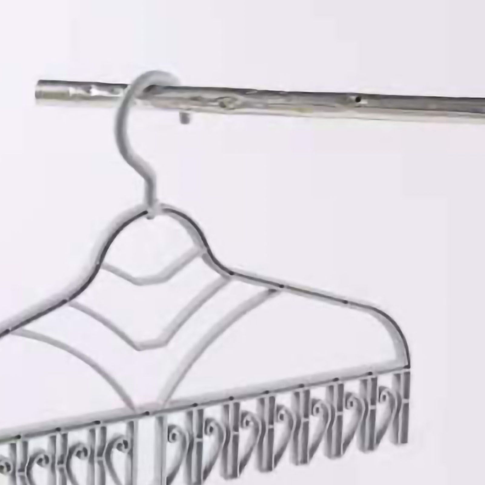 Multifunctional Clothes Drying Rack Plastic Seamless Wrinkle Free Clothes Hanger with V Shaped Clip Hook for Bra Socks Grey - Image 4