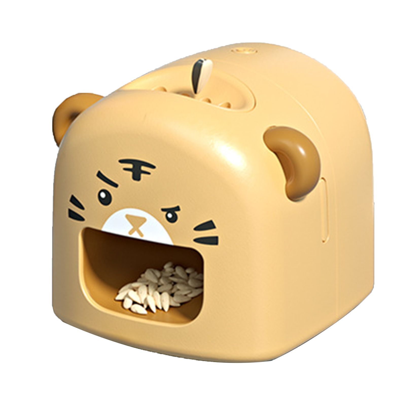 Electric Sunflower Seeds Opener Machine Automatic Sensing Melon Seed Shelling Tool Cute Pet Shaped Melon Seeds Peeler for Kids Yellow - Image 1