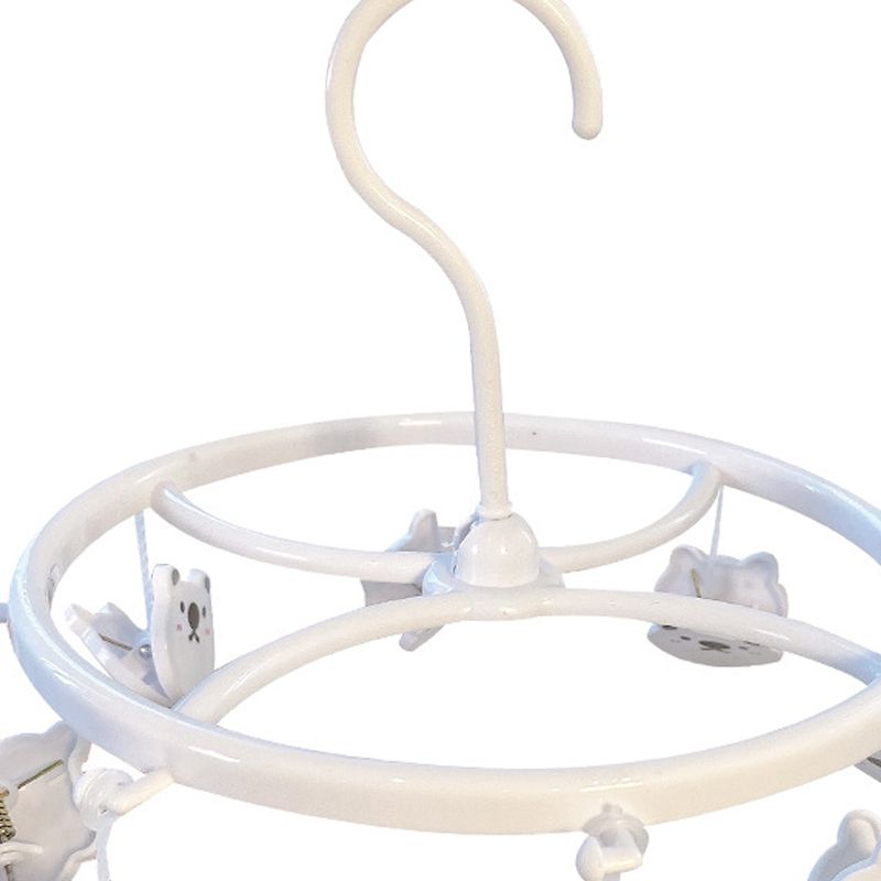 Plastic Hanging Drying Rack Sock Underwear Oversleeve Small Cloth Clip for Home Student Domitory White Bear - Image 2