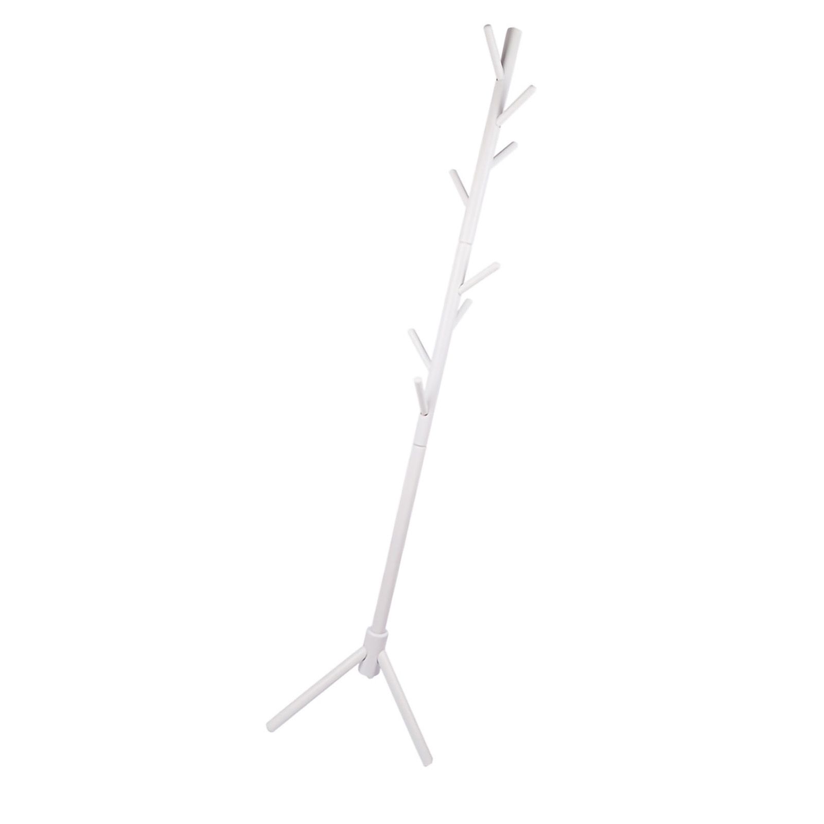 Clothes Tree Solid Wood Round Corner Simple Fashionable Beautiful Coat Hanger for Living Room White - Image 3