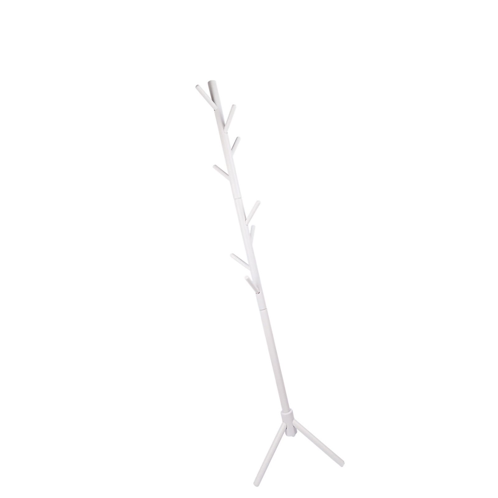 Clothes Tree Solid Wood Round Corner Simple Fashionable Beautiful Coat Hanger for Living Room White - Image 4