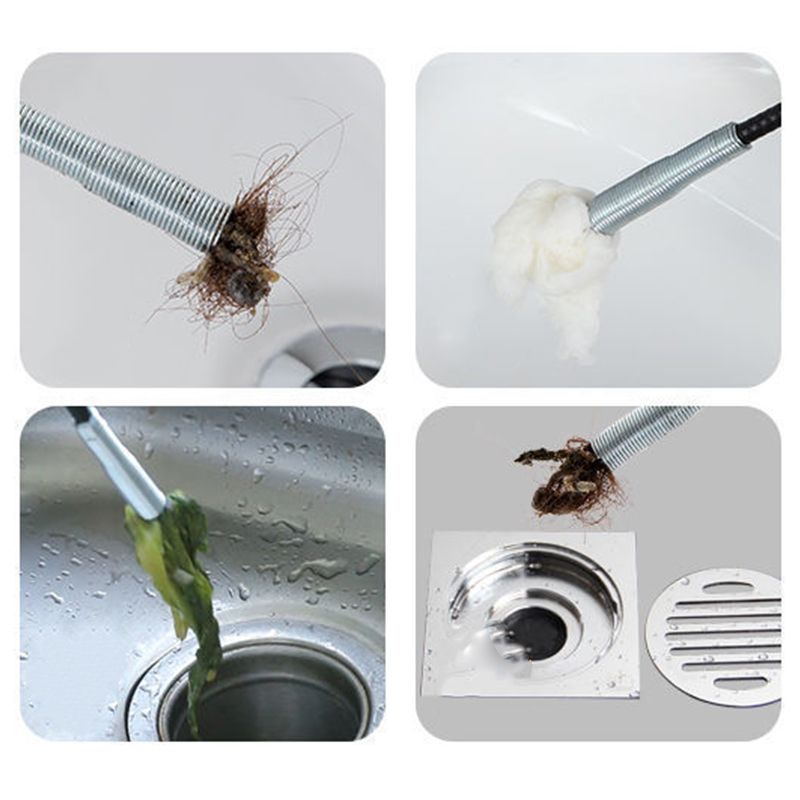 Flexible Sink Grabber Reacher Picker with 4 Claws Sewer Dredging Drain Clog Remove Tool for Home Kitchen Toilet Litter 0.6m/1.97ft - Image 5
