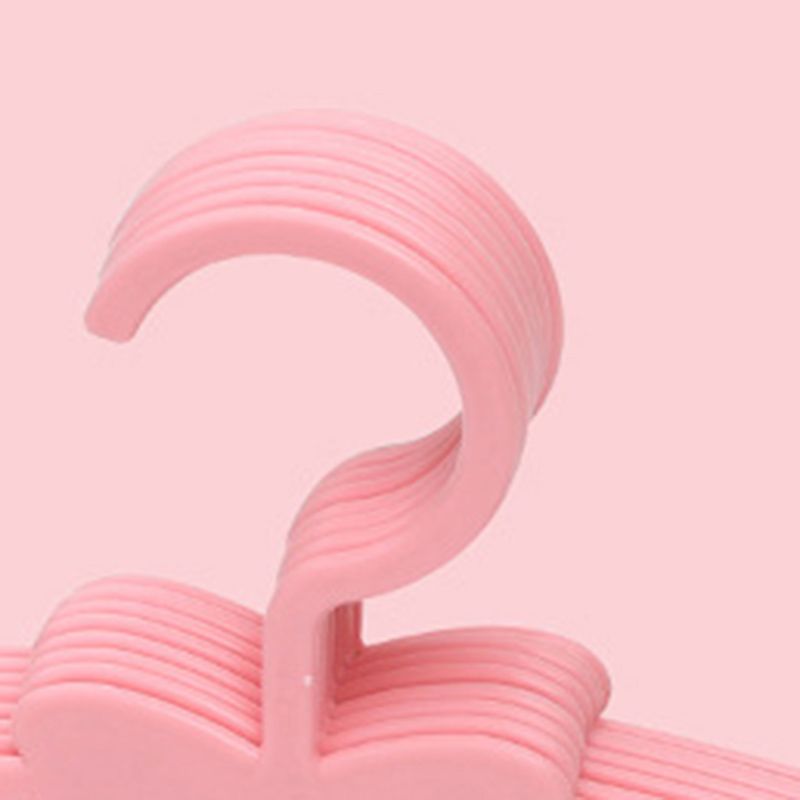 10PCS Kids Storage Hangers Plastic Thicken Bow Knot Coat Drying Hanger for Toddler Baby Pink - Image 2
