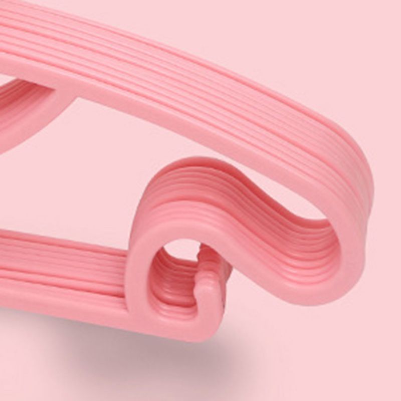 10PCS Kids Storage Hangers Plastic Thicken Bow Knot Coat Drying Hanger for Toddler Baby Pink - Image 5