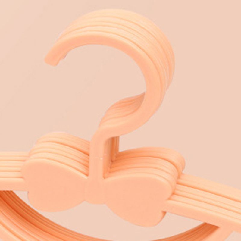 10PCS Kids Storage Hangers Plastic Thicken Bow Knot Coat Drying Hanger for Toddler Baby Orange - Image 3
