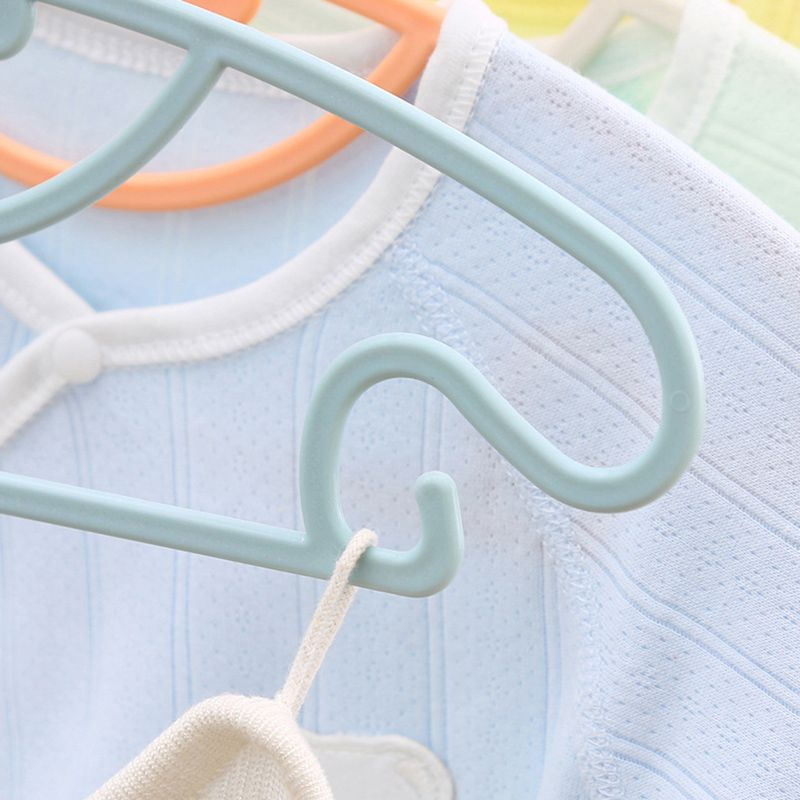 10PCS Kids Storage Hangers Plastic Thicken Bow Knot Coat Drying Hanger for Toddler Baby Blue - Image 2
