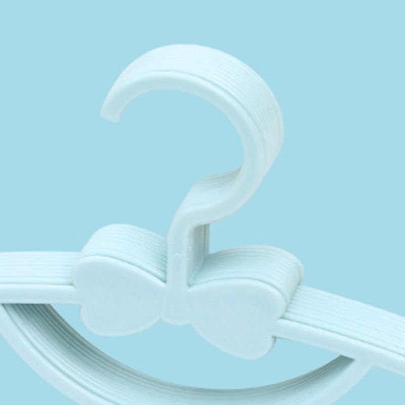 10PCS Kids Storage Hangers Plastic Thicken Bow Knot Coat Drying Hanger for Toddler Baby Blue - Image 5