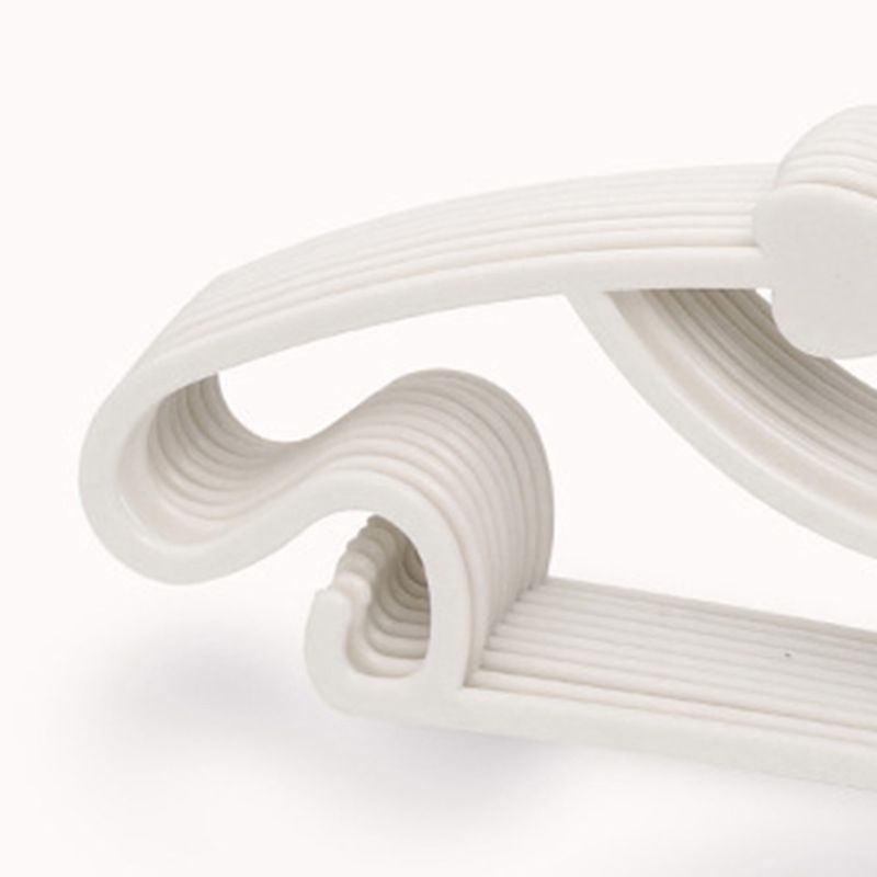 10PCS Kids Storage Hangers Plastic Thicken Bow Knot Coat Drying Hanger for Toddler Baby White - Image 3