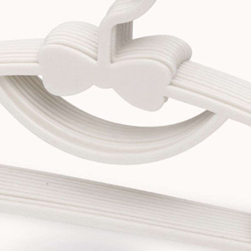 10PCS Kids Storage Hangers Plastic Thicken Bow Knot Coat Drying Hanger for Toddler Baby White - Image 4
