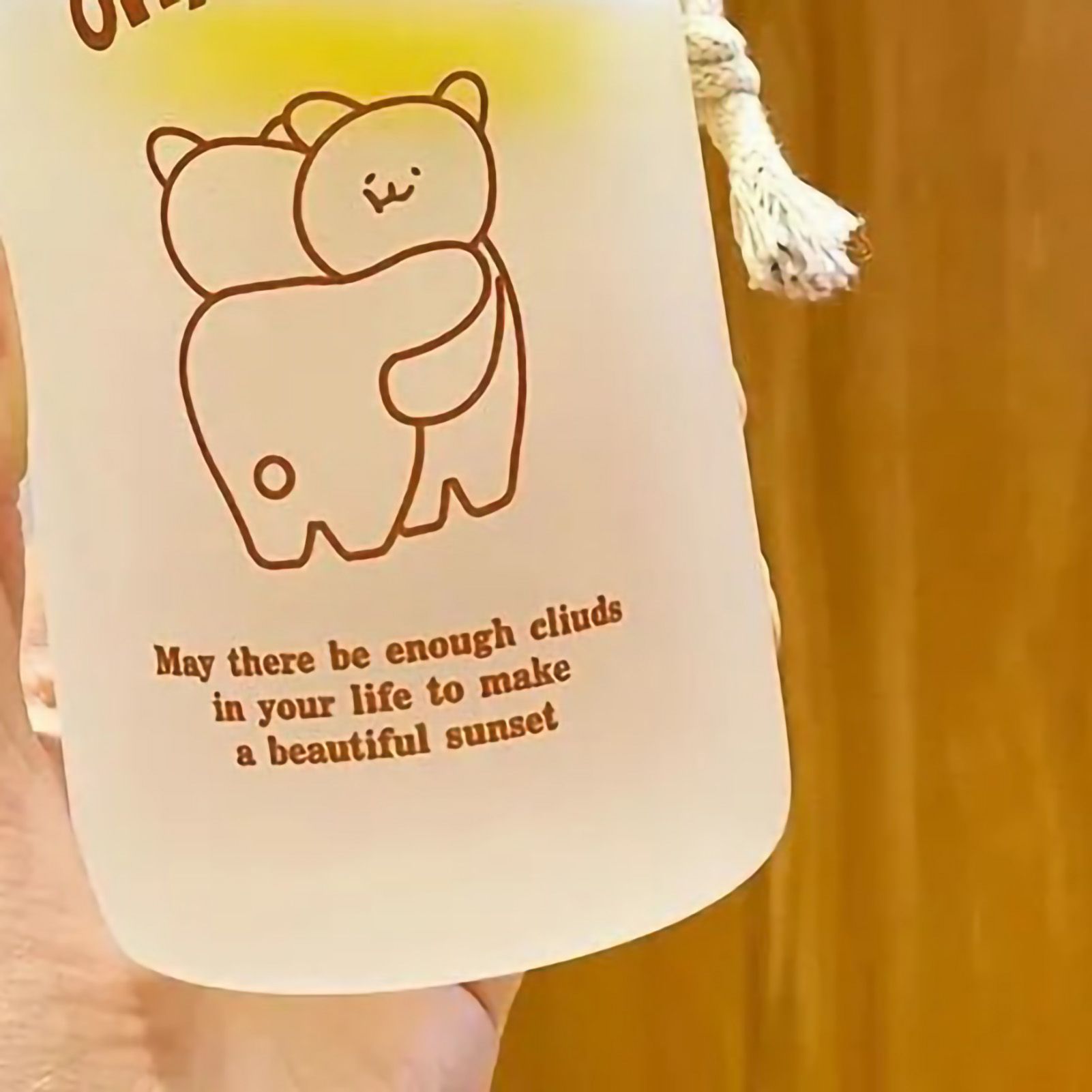 Kids Water Bottle Cute Cartoon Printing Handle Design Healthy Odorless Good Sealing Students Water Cup Hug Bear - Image 4