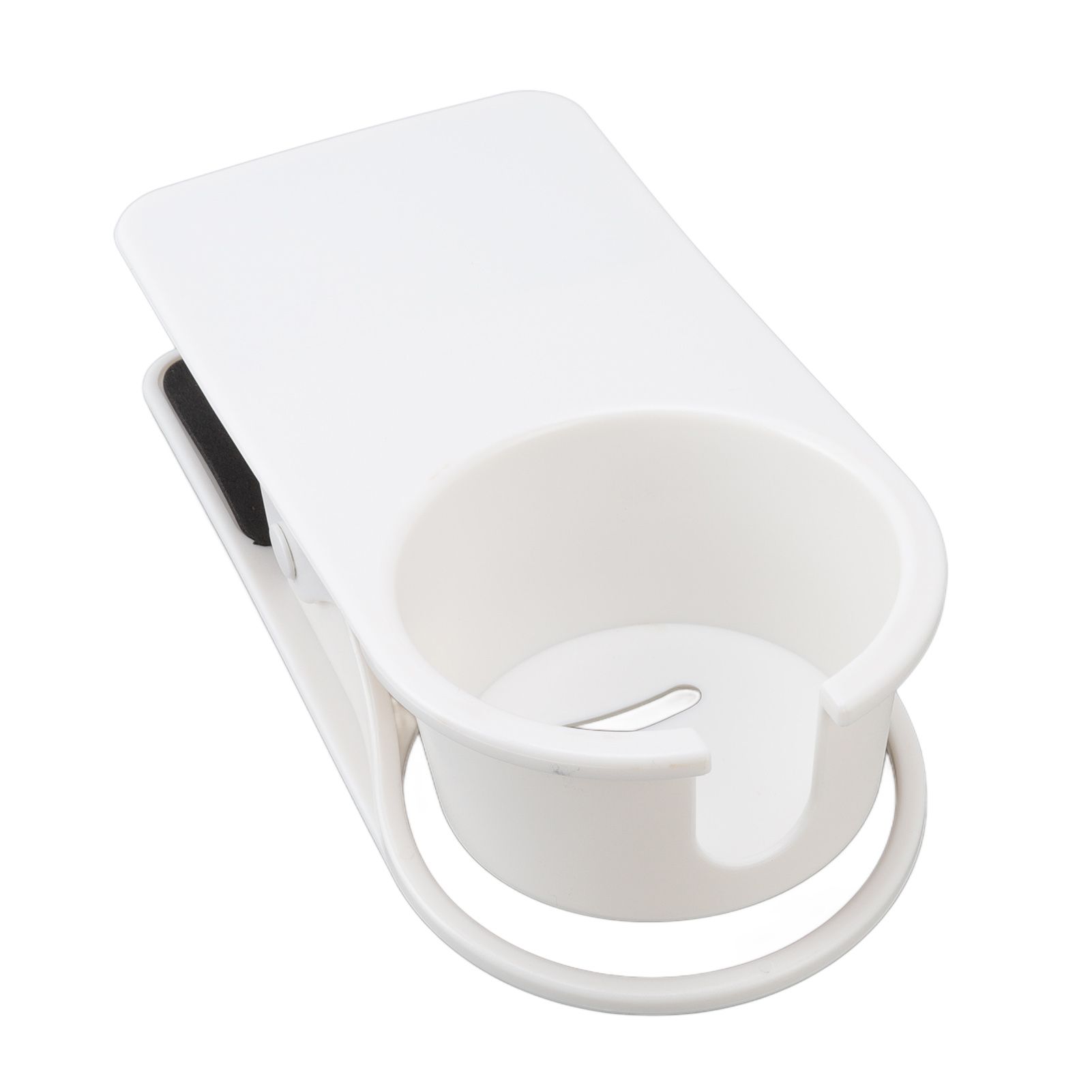 Cup Holder Clip Desk Side Glass Mug Bottle Clamp Stand Plastic for Home Office Storage White - Image 7