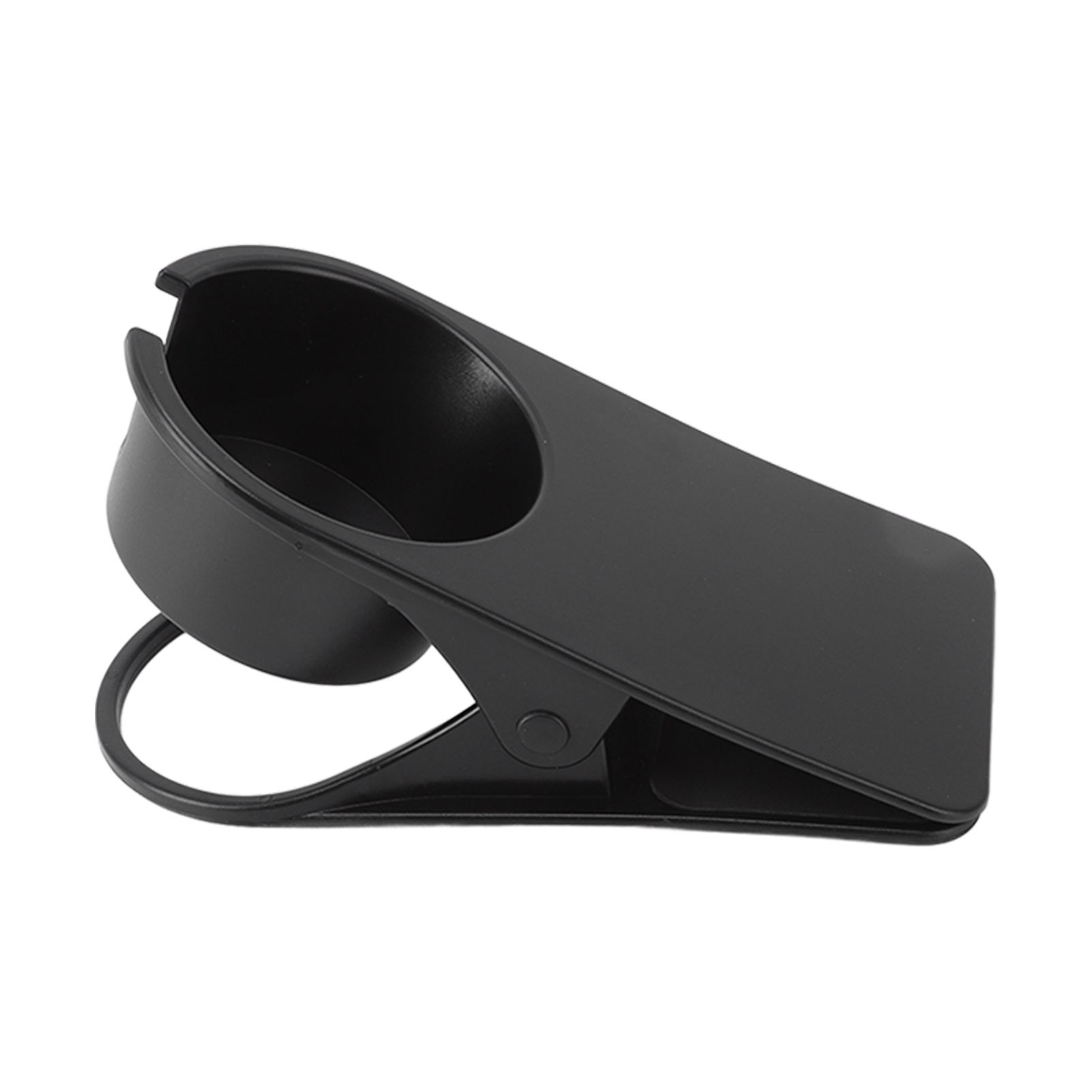 Cup Holder Clip Desk Side Glass Mug Bottle Clamp Stand Plastic for Home Office Storage Black - Image 2